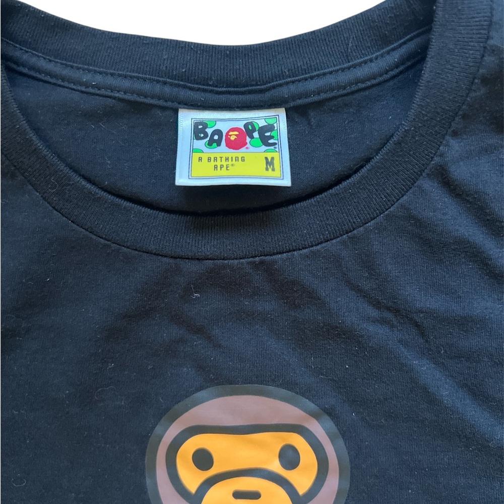 Bape Black Tee with Iconic Ape Design